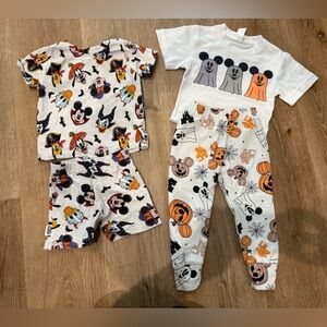 Lot of 2 Disney Halloween outfits size 6-12 months worn once new condition